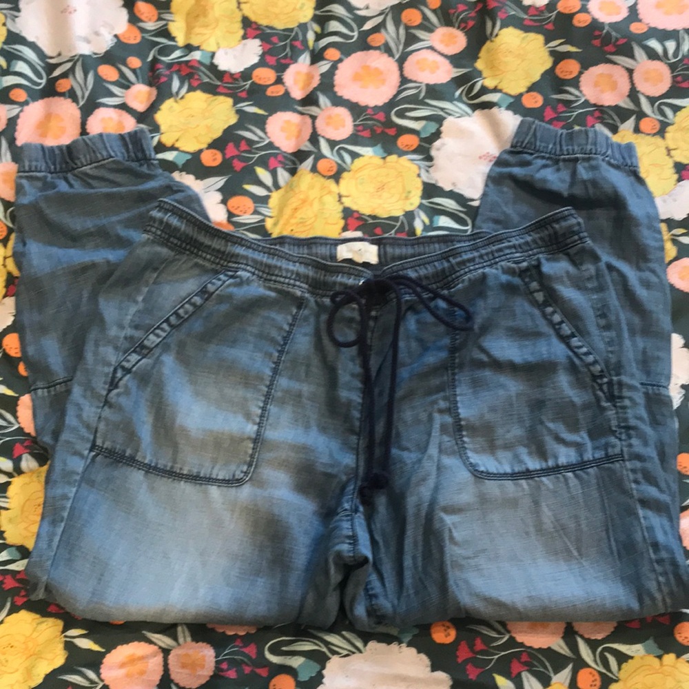 Denim Joggers with Pockets!!